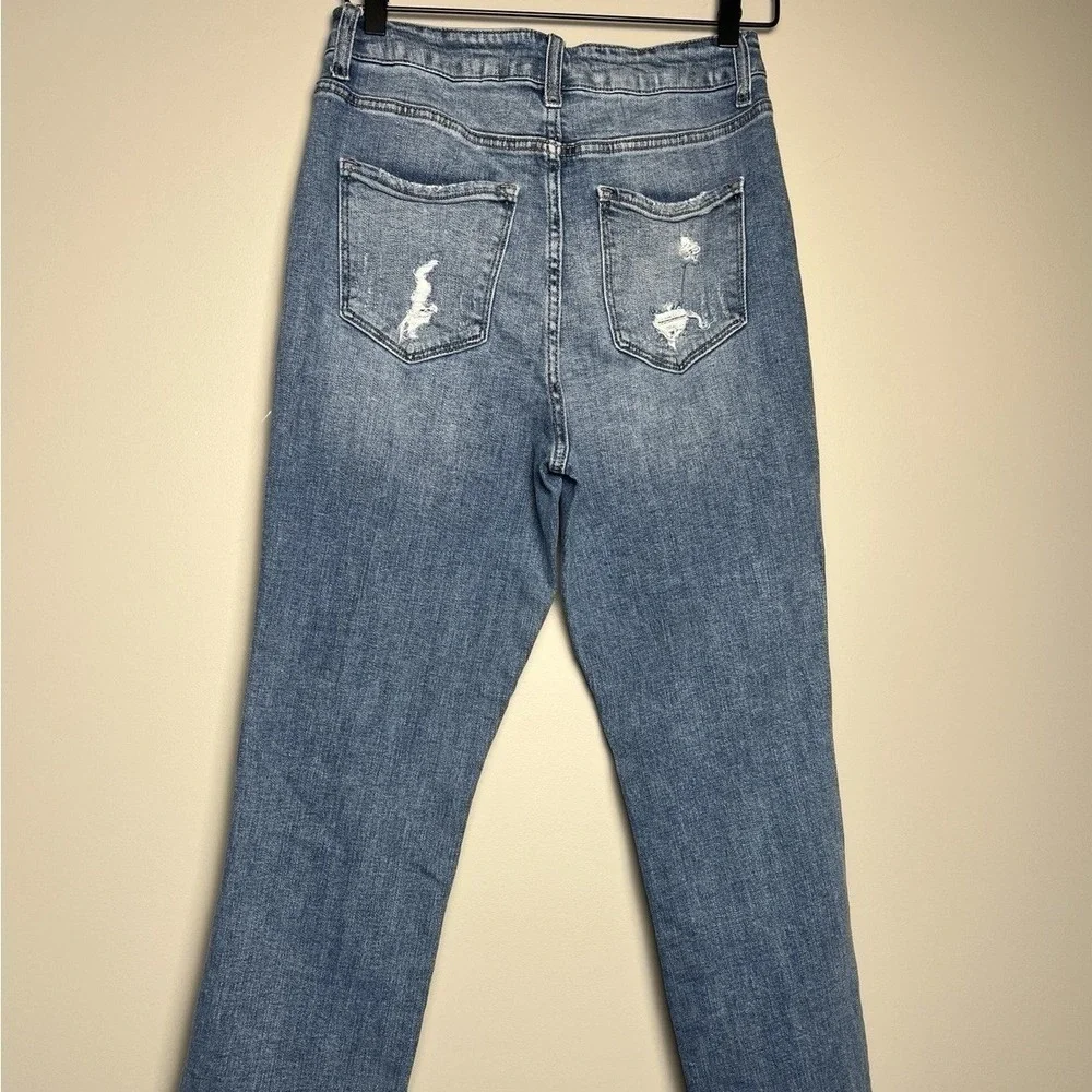 Ultra High Rise Straight Distressed Y2K Jeans Flying Monkey Womens Size 28 - Picture 2 of 12